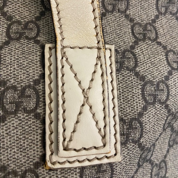 Gucci GG Supreme Monogram Coated Canvas Medium Joy Tote Ivory Leather Trim w COA - Picture 6 of 16